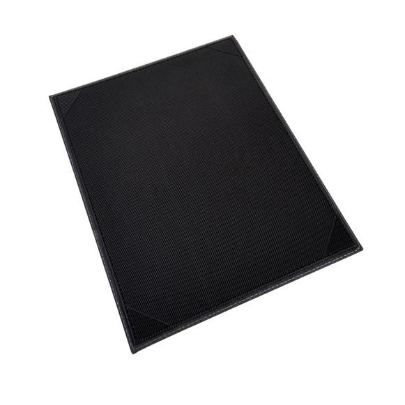 Winco LMS-811BK Black Leatherette Single Panel Menu Cover 8-1/2" x 11"