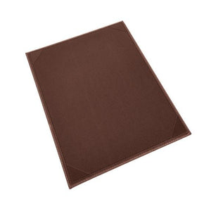 Winco LMS-811BN Brown Leatherette Single Panel Menu Cover 8-1/2" x 11"