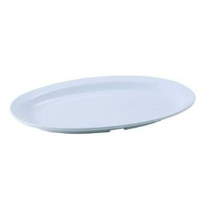 Winco MMPO-118W Melamine Oval Platters, Narrow Rim, White, 11-1/2"
