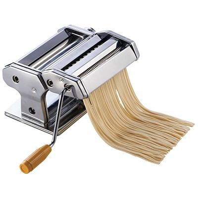 Winco NPM-7 Stainless Steel Pasta Maker with Detachable Cutter 7"