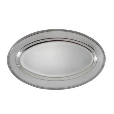 Winco OPL-14 Oval Platter, 14", heavy stainless steel