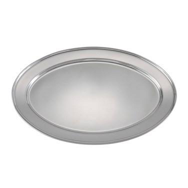 Winco OPL-18 Oval Platter, 18", heavy stainless steel