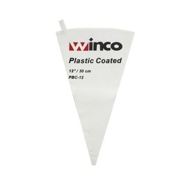 Winco PBC-12 Pastry Bag, 12" Cotton Outside, Plastic Coated Inside