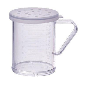 Winco PDG-10CL Polycarbonate Dredge with Clear Snap-On Lid, Large Holes 10 Oz