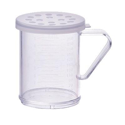 Winco PDG-10CXL Polycarbonate Dredge with Clear Snap-On Lid, Extra-Large Holes