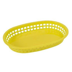 Winco PLb-Y Oval Platter Baskets, Yellow