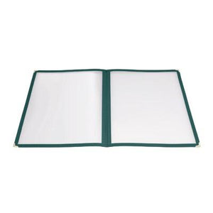 Winco PMCD-9G Book-Fold Double Panel Menu Cover, Green, 9-3/8 X 12-1/8