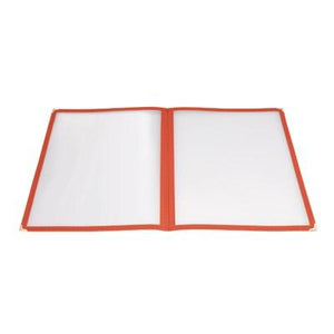 Winco PMCD-9R Book-Fold Double Panel Menu Cover, Red, 9-3/8 X 12-1/8
