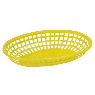 Winco POB-Y Oval Fast Food Basket, Yellow