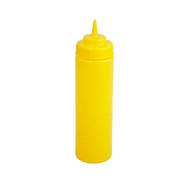 Winco PSW-12Y Wide-Mouth Squeeze Bottles, 12 Oz, Yellow