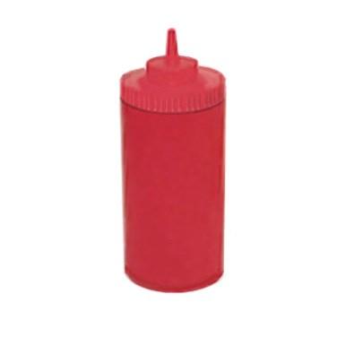 Winco PSW-32R Wide-Mouth Squeeze Bottles, 32 Oz, Red