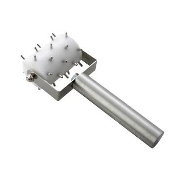 Winco RD-2 Dough Roller Docker, 2-5/8" Head, 8" O.A.L., Half Size, Stainless Steel Handle