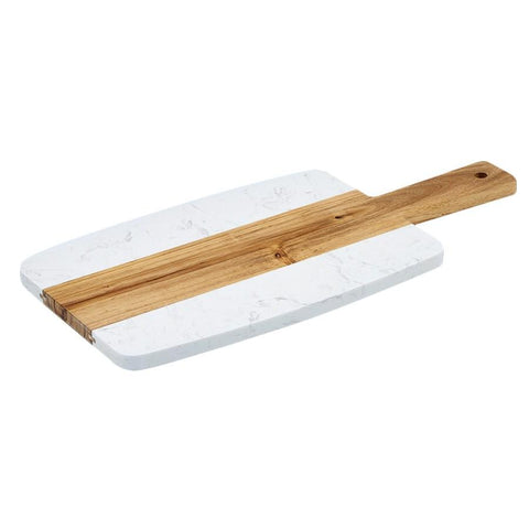 Winco SBMW-157 Marble And Wood Serving Board, 15"