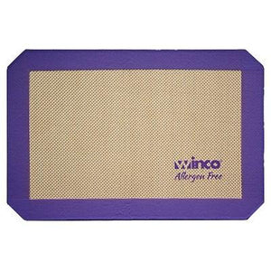 Winco SBS-11PP Qter Size Allergen-Free Purple Silicone Baking Mat 8-1/4" x 11-3/4"