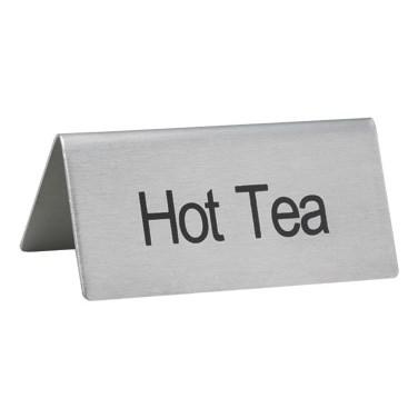 Winco SGN-101 Tent Sign, Stainless Steel, Hot Tea