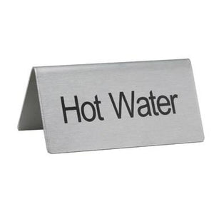 Winco SGN-104 Tent Sign, Stainless Steel, Hot Water