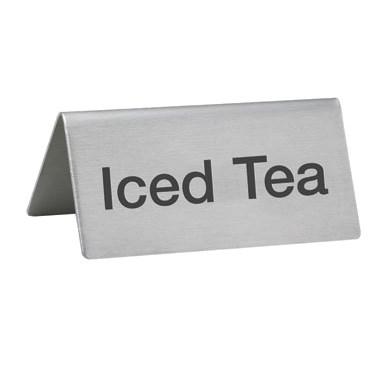 Winco SGN-105 Tent Sign, Stainless Steel, Iced Tea
