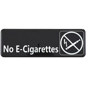 Winco SGN-335 Information Signs, 9"W X 3"H, No E-Cigarettes