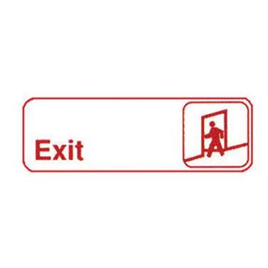 Winco SGN-381W Information Signs, 9"W X 3"H, Exit