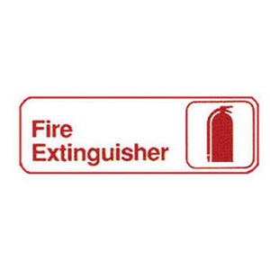 Winco SGN-382W Information Signs, 9"W X 3"H, Fire Extinguisher