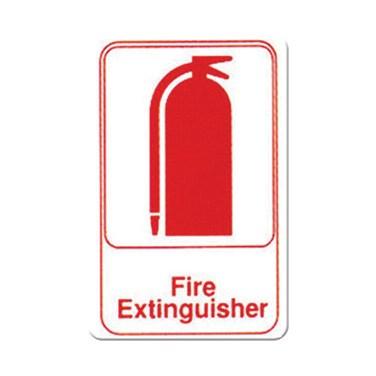 Winco SGN-682W Information Sign, 6"W X 9"H, Fire Extinguisher