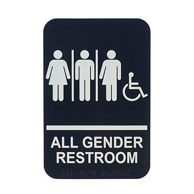 Winco SGNB-608 Information Signs With Braille, 6"W X 9"H, All GENDER/Accessible