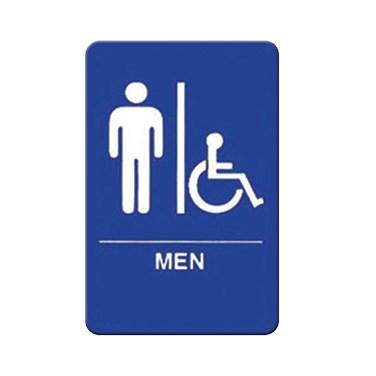 Winco SGNB-652B Information Signs With Braille, 6"W X 9"H, MEN/Accessible