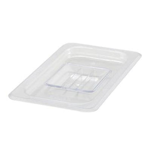 Winco SP7400S Poly-Ware Food Pan Cover, 1/4 Size, Solid, With Handle, Polycarbonate