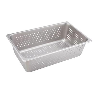 Winco SPJH-106PF Full Size Stainless Steel Perforated Steam Pan 6" Deep