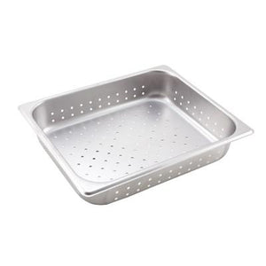 Winco SPJH-202PF Half Size Stainless Steel Perforated Steam Pan 2-1/2" Deep