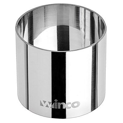 Winco SPM-21R Round Stainless Steel Pastry Mold 2" x 1-3/4"