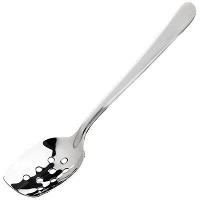 Winco SPS-P8 Stainless Steel Slanted Perforated Plating Spoon 8"