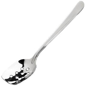 Winco SPS-P8 Stainless Steel Slanted Perforated Plating Spoon 8"