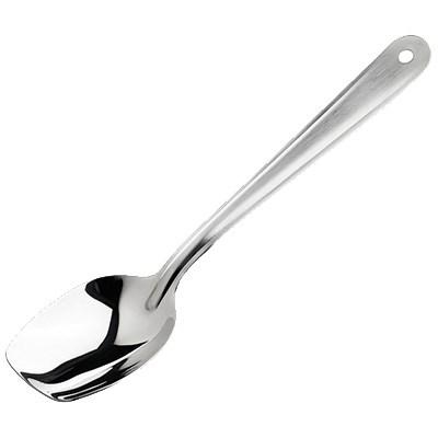 Winco SPS-S10 Stainless Steel Slanted Solid Plating Spoon 10"