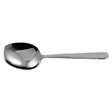 Winco SRS-8 Serving Spoons, Flat Edge, Stainless Steel, 8-1/4" OAL