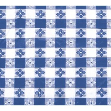 Winco TBCO-70B Table Cloth, 52"L X 70"W, Rectangular, Blue Checkerboard
