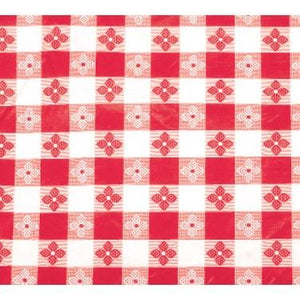 Winco TBCO-70R Table Cloth, 52"L X 70"W, Rectangular, Red Checkerboard