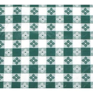 Winco TBCO-90G Table Cloth, 52"L X 90"W, Rectangular, Green Checkerboard