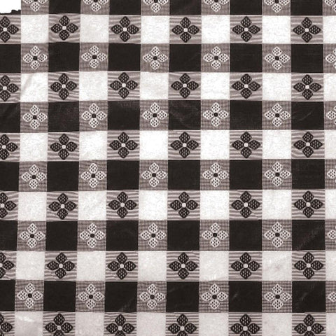 Winco TBCS-52K Table Cloth, 52"L X 52"W, Square, Black Checkerboard