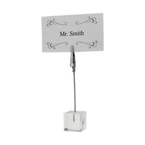 Winco TCD-4S Table Sign Clip With Acrylic Square Base