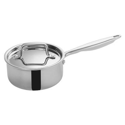 Winco TGAP-2 Tri-Ply Induction Ready Sauce Pan with Cover, 1.5 Qt