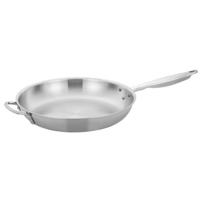 Winco TGFP-14 Tri-Gen Tri-Ply Stainless Steel Fry Pan, Natural, 14”