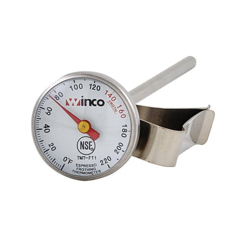 Winco TMT-FT1 Frothing Thermometer, 1" Dial, 5" Probe