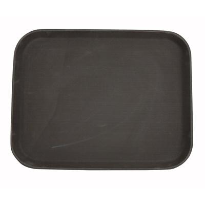 Winco TRH-1418 Easy-Hold Rubber-Lined Tray, 14 X 18, Rectangular, Brown