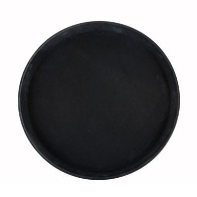 Winco TRH-16K Easy-Hold Rubber-Lined Tray, Round, Black, 16" Dia