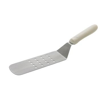 Winco TWP-91 Perforated Flexible Turner With Offset, White Polypropylene Handle, 8-1/4” X 2-7/8” Blade