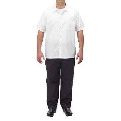 Winco UNF-2KS Relaxed Fit Chef Pants (Small, Black Poly-Cotton Blend )