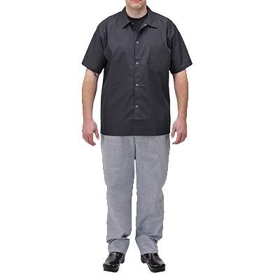 Winco UNF-4KL Relaxed Fit Chef Pants (Large Houndstooth Poly-Cotton Blend)
