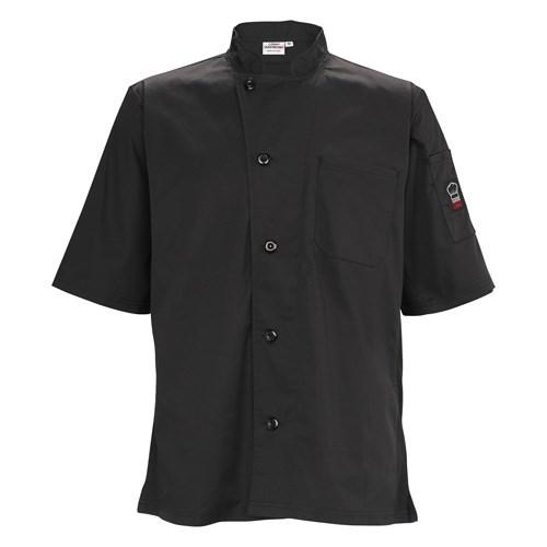Winco UNF-9KL Universal Ventilated Shirt, Universal Fit, Black, Large