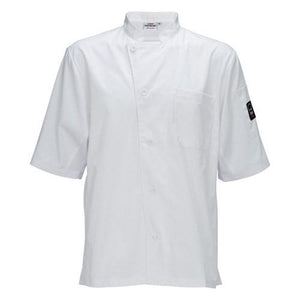 Winco UNF-9WXL Universal Ventilated Shirt, Universal Fit, 65/35 Poly-Cotton Blend, White, XL